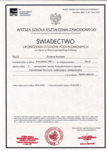 dyplom kosmetologia